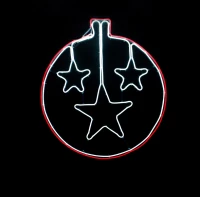 "STAR BALL" 700 NEON LED 7m NEON DOUBLE SMD ΦΩΤ., ΚΟΚΚΙΝΟ+CW ΣΤΑΘ., IP44, 60X67CM, 1.5m ΚΑΛ. ACA X0870034113