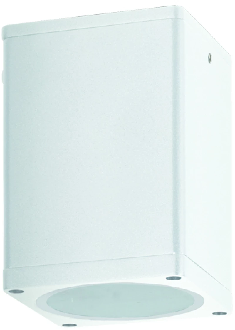 E27 PAR30 SQUARE  CEILING LUMINAIRE 230V AC MATT WHITE IP65 MAX.35W ACA LG2402E27W