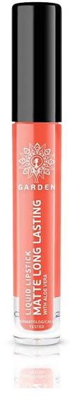 Garden Liquid Lipstick Matte Long Lasting With Aloe Vera Coral Peach 03 4ml