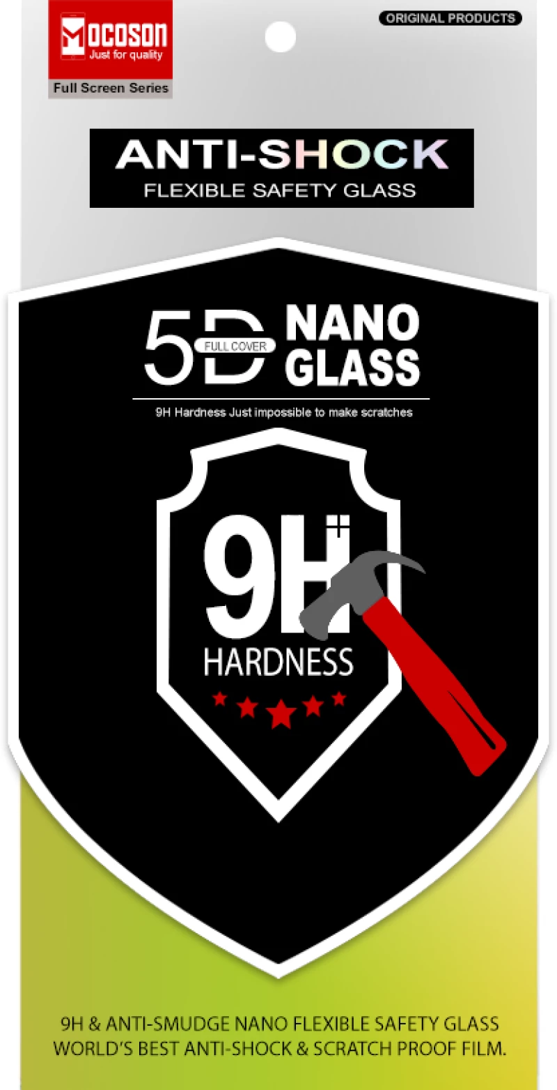 Tempered glass Mocoson Nano Flexible, Full 5D, για το iPhone 6, 0.3mm, Λευκο - 52533