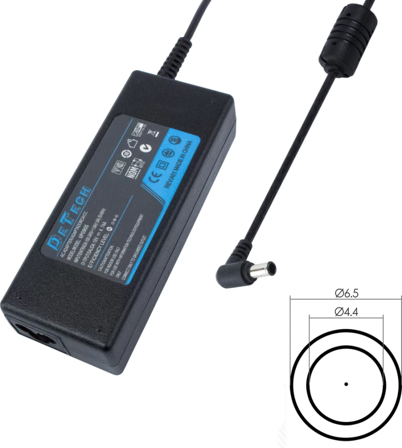 DeTech Τροφοδοτικό Ρεύματος για Sony 80W 19.5V/4.1A 6.5*4.4 with Pin inside - 273