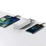 Baseus Baterie externa 30000mAh, 15W - Baseus Bipow Digital Display (PPBD050202) - White 6932172618247