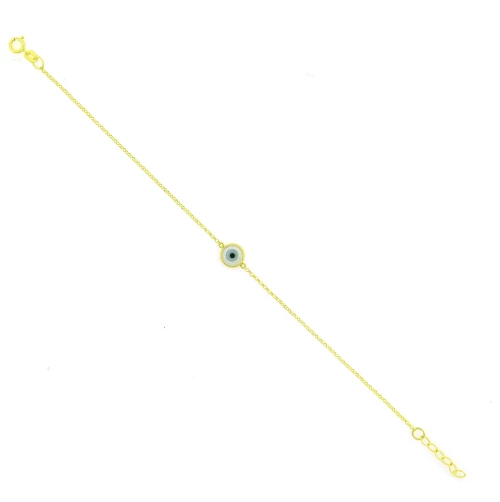 Ασημένιο Βραχιόλι Ματάκι Στρογγυλό