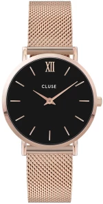 Γυναικείο ρολόι CLUSE Minuit Mesh Rose Gold Black/Rose gold