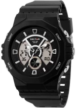Ανδρικό Ρολόι SECTOR EX-41 Dual Time Chronograph Black Synthetic Strap
