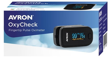 Παλμικό Οξύμετρο Δακτύλου Avron OxyCheck Μαύρο