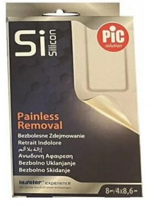 Αυτοκόλλητα Επιθέματα PIC Sisilicon Plaster 4 X 8,6 Εκατοστών 8 Τεμάχια