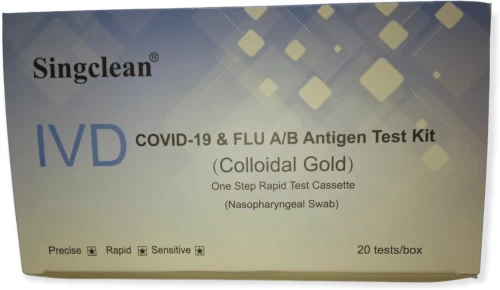 Singclean IVD Σετ Ανίχνευσης Covid-19 & Γρίπης Α/Β 20 τεμάχια