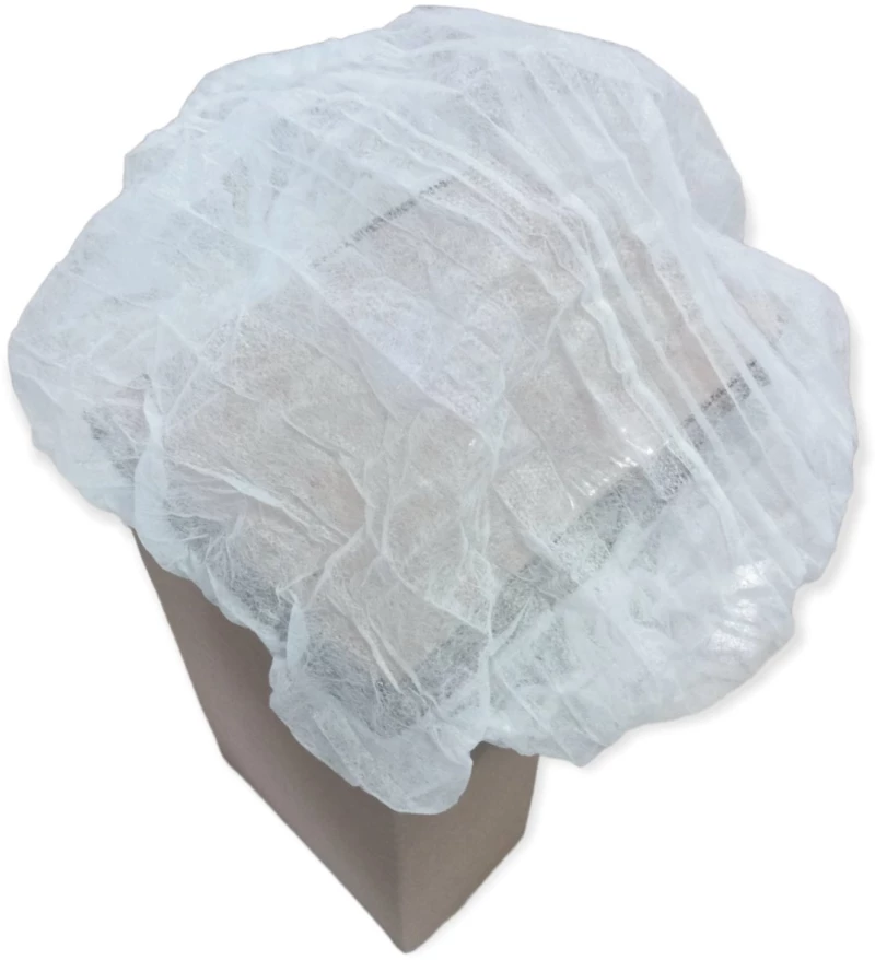 Σκουφάκια non-woven λευκά ακορντεόν (100 τμχ)