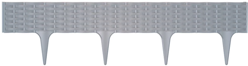 Prosperplast Φράκτης Κήπου Garden Border Γκρι 5 τεμ. IBRA-405U