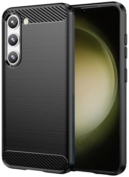 Techsuit Husa pentru Samsung Galaxy S23 Plus - Techsuit Carbon Silicone - Black 5949419012660