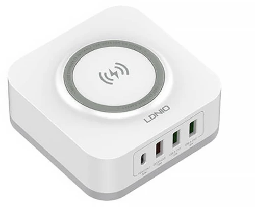 LDNIO Wireless induction charger LDNIO AW004, 3x USB + USB-C, 32W (white) 042500