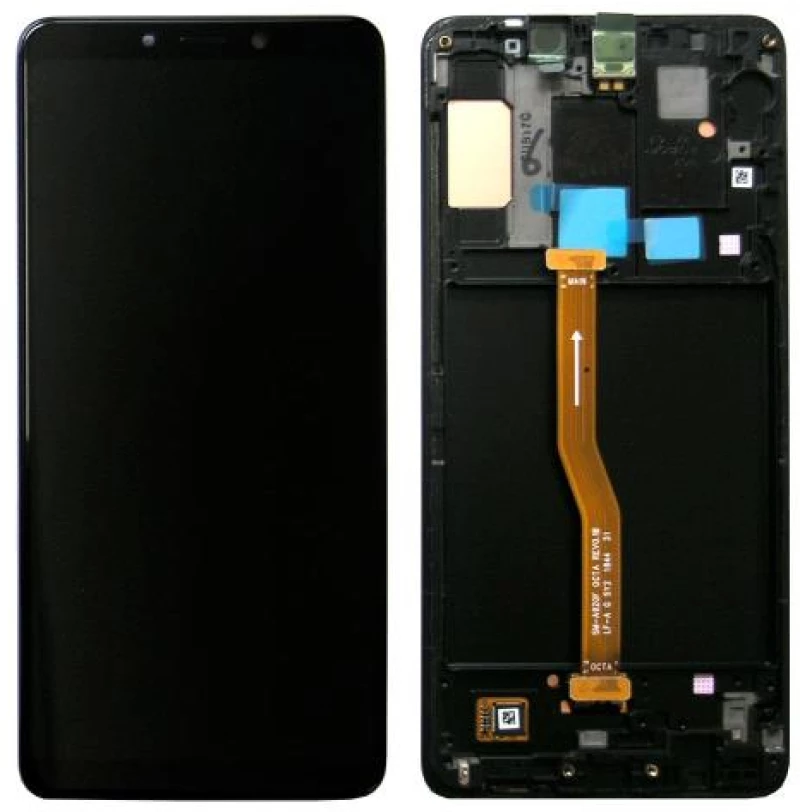 Οθόνη με Touch Screen & Μπροστινή Πρόσοψη Samsung A920F Galaxy A9 (2018) Μαύρο (Original) 0301140436