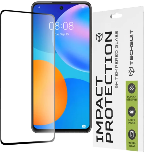 Techsuit Folie pentru Huawei P Smart 2021 - Techsuit 111D Full Cover / Full Glue Glass - Black 5949419042247