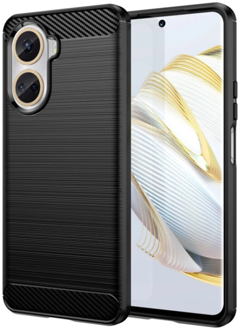 Techsuit Husa pentru Huawei nova 10 SE - Techsuit Carbon Silicone - Black 5949419012684
