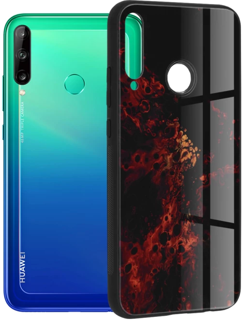 Techsuit Husa pentru Huawei P40 lite E / Y7p - Techsuit Glaze Series - Red Nebula 5949419043893