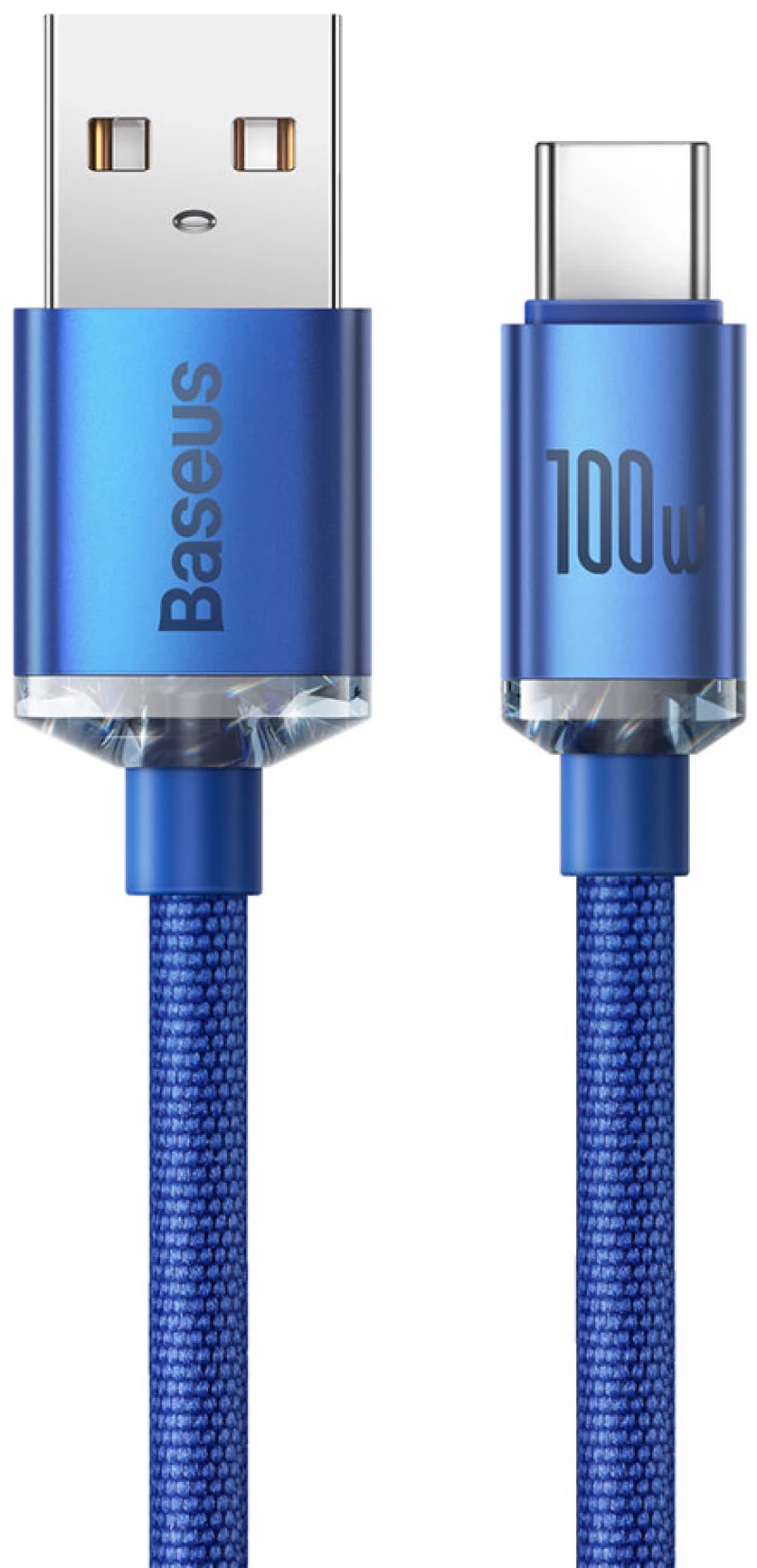 Baseus Cablu de Date USB la Type-C 100W, 1.2m - Baseus Crystal Shine (CAJY000403) - Blue 6932172602819