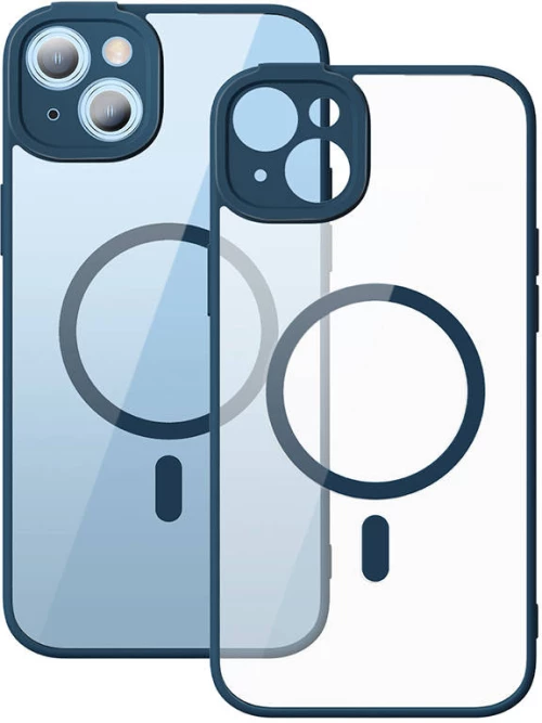 Baseus Baseus Frame Transparent Magnetic Case and Tempered Glass set for iPhone 14 Plus (blue) 038911 έως και 12 άτοκες δόσεις