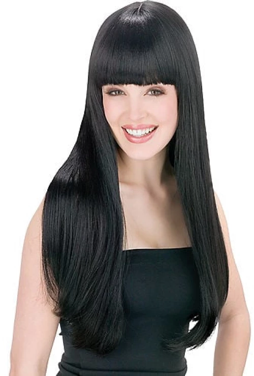 Wig with Bangs Black