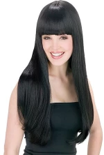 Wig with Bangs Black