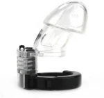 Clear adjustable chastity cage