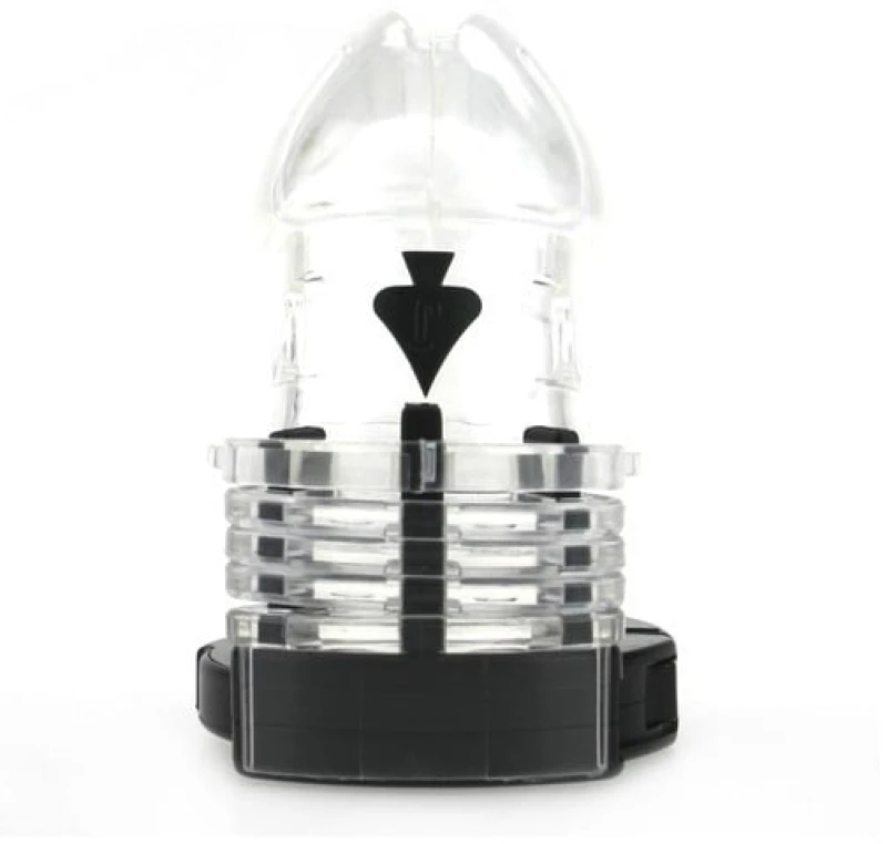 Clear adjustable chastity cage