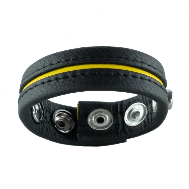 Cockring en cuir Jaune