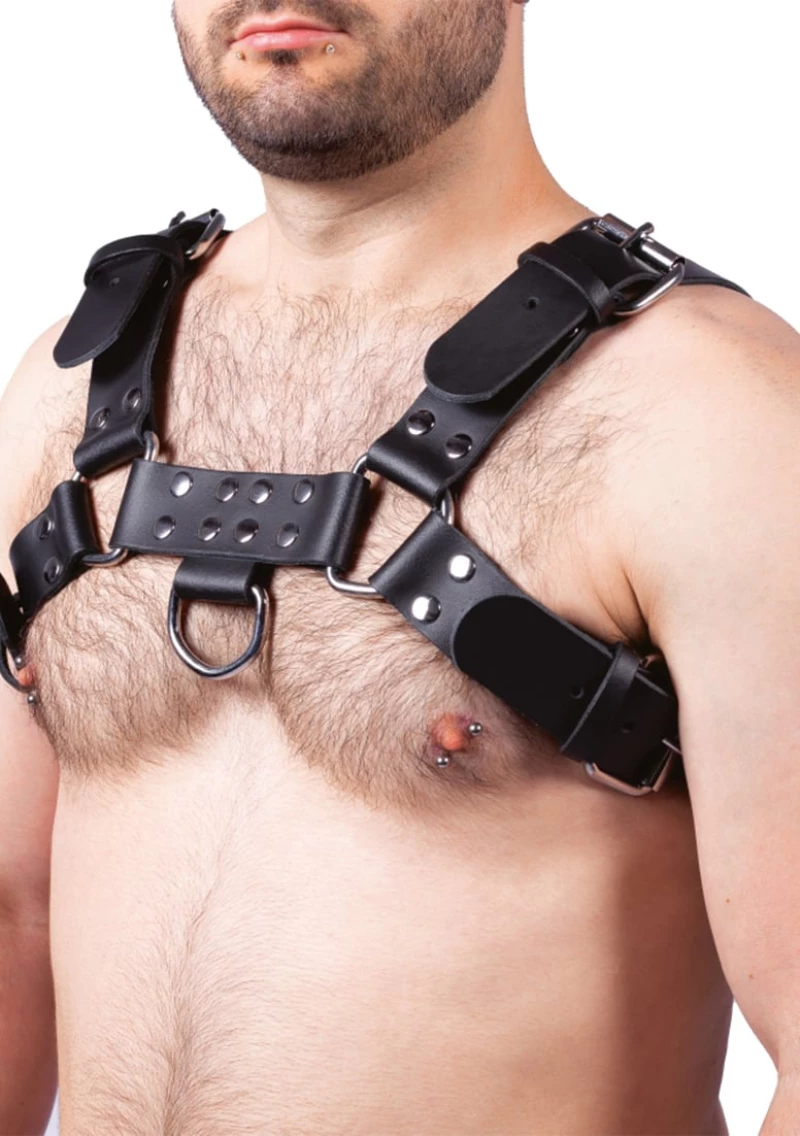 Leather Harness Buckle Black