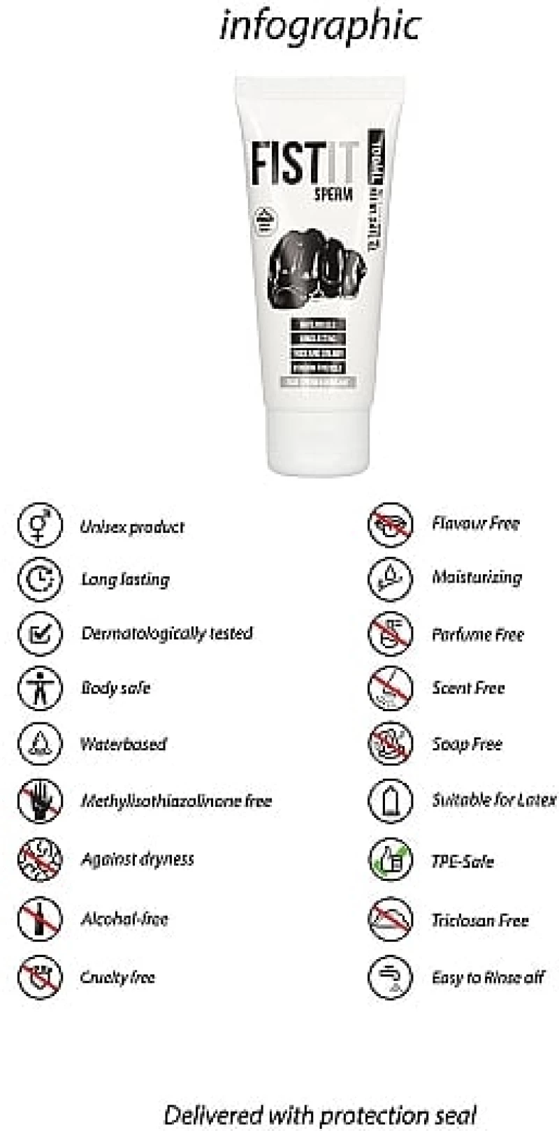 Fist It Sperm Lubricant 100ml - Λιπαντικό με Υφή Σπέρματος με Βάση το Νερό