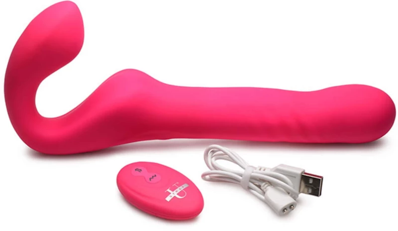 Mighty-Thrust Thrusting & Vibrating Strapless Strap-On with Remote