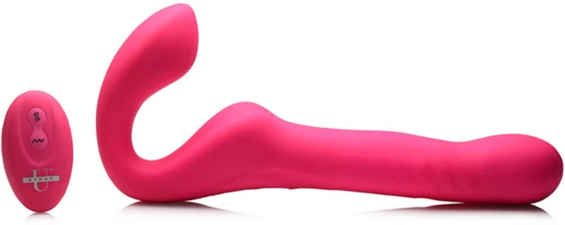 Mighty-Thrust Thrusting & Vibrating Strapless Strap-On with Remote