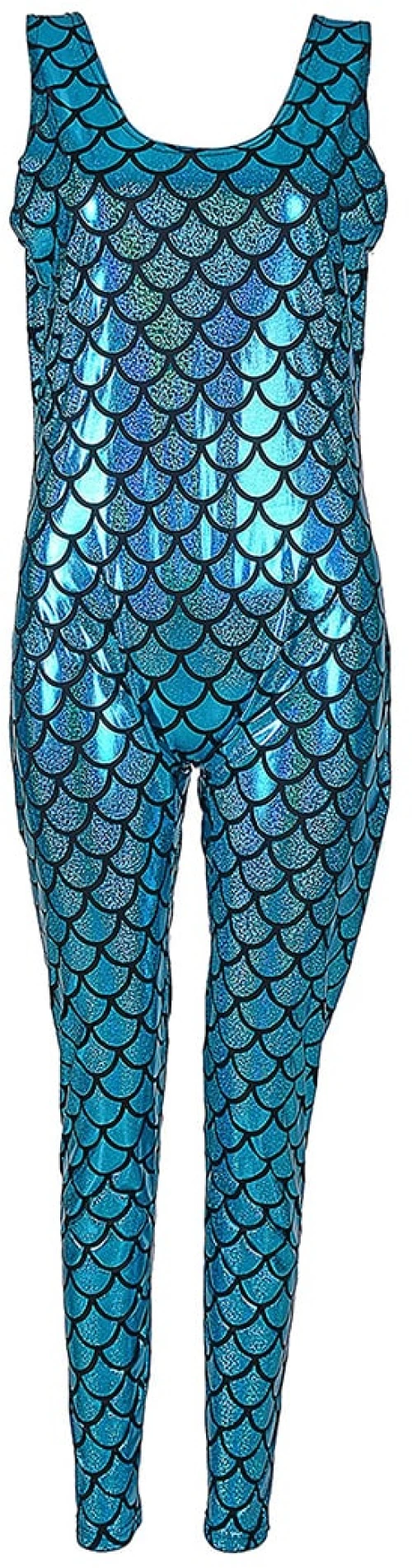 Turquoise scae catsuit sleeveless