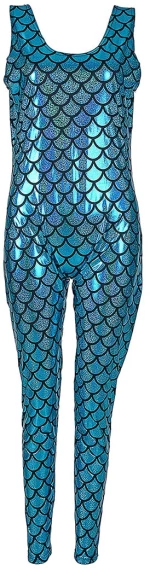 Turquoise scae catsuit sleeveless