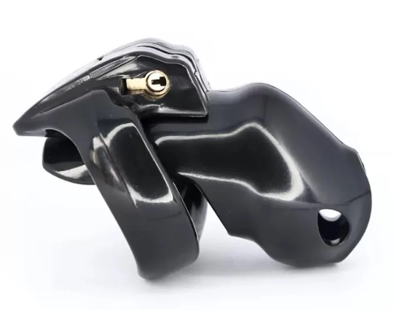 Prison Male Chastity Cage, Black