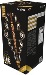Avide LED Jumbo Bixby Κεχριμπάρι 8W E27 2400K Ντιμαριζόμενο 200x410mm