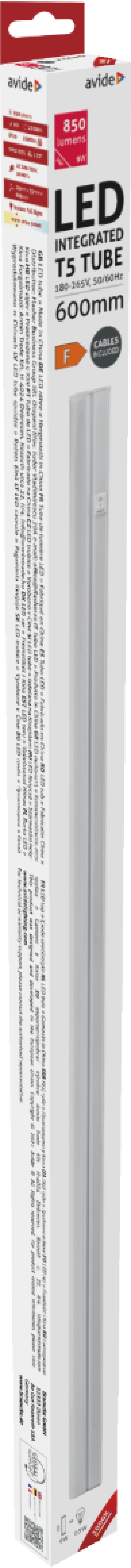 Avide LED Πάγκου Κουζίνας  9W 600mm Θερμό 3000K με Πρίζα