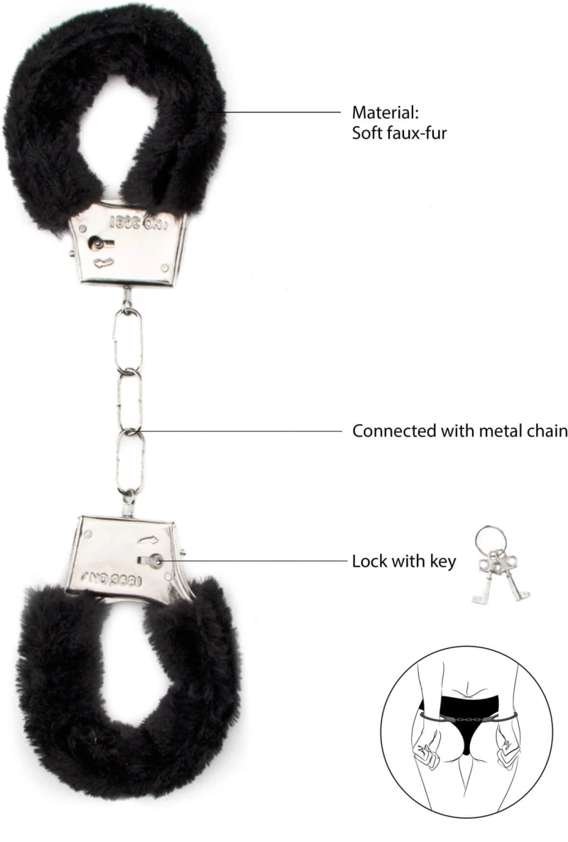 Furry Handcuffs - Black