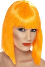 Neon Orange Glam Wig