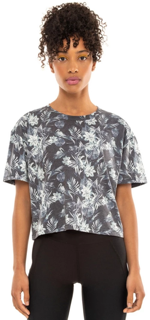 BE:NATION S/S PRINTED CROP TOP 05112307-01 BENATION Μαύρο