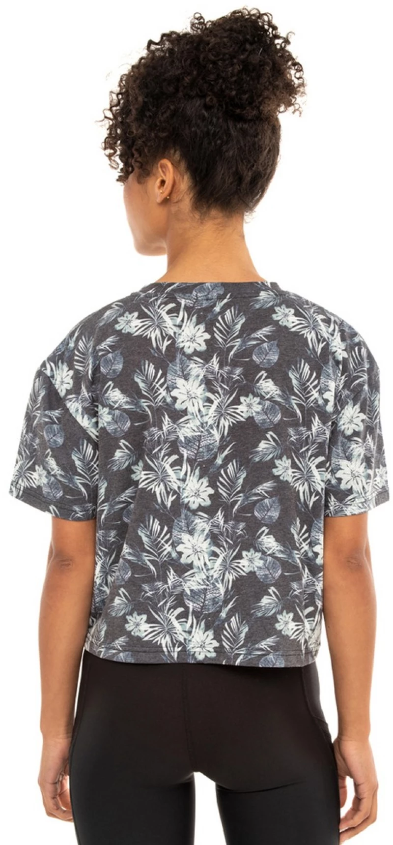 BE:NATION S/S PRINTED CROP TOP 05112307-01 BENATION Μαύρο