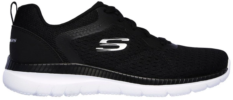 Skechers Engineered Mesh Lace-Up W/ Memory Foam 12607 12607-BKW SKECHERS Μαύρο