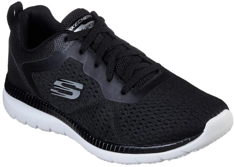 Skechers Engineered Mesh Lace-Up W/ Memory Foam 12607 12607-BKW SKECHERS Μαύρο
