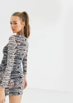 bodycon dress in mono