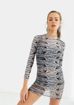 bodycon dress in mono