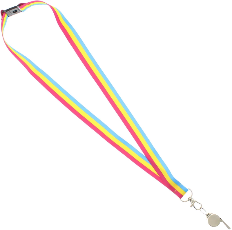 Metal Whistle on Pansexual Lanyard