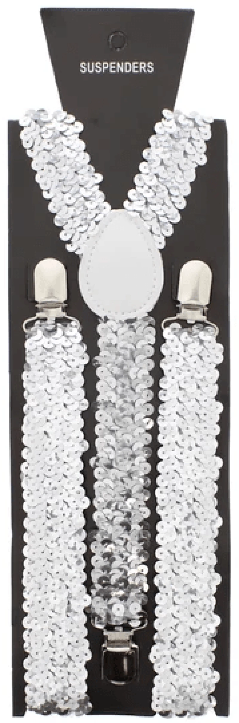 Silver 2.5cm Sequin Braces