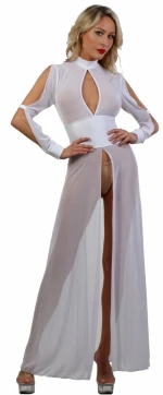 Lingerie long robe- White
