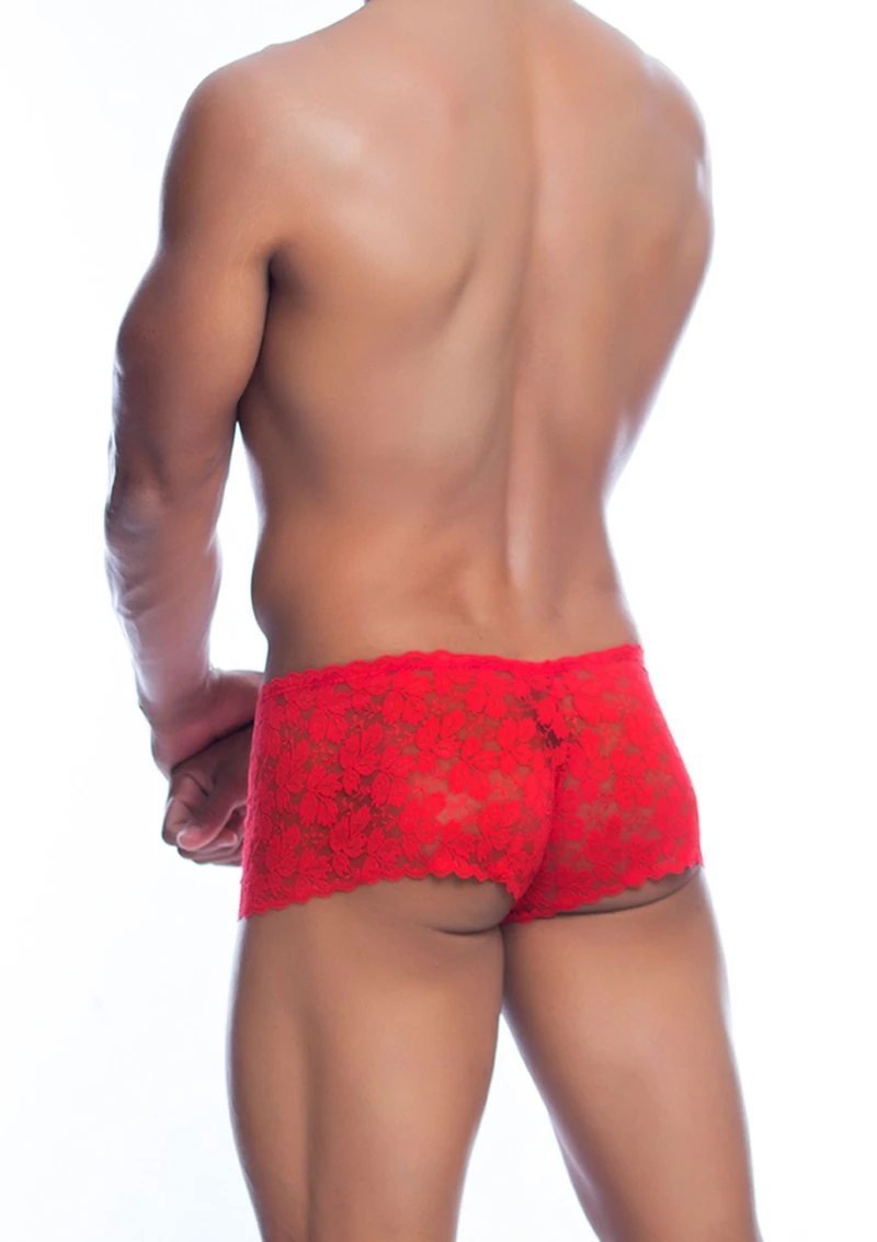 Μποξεράκι Rose Lace (Κόκκινο)
