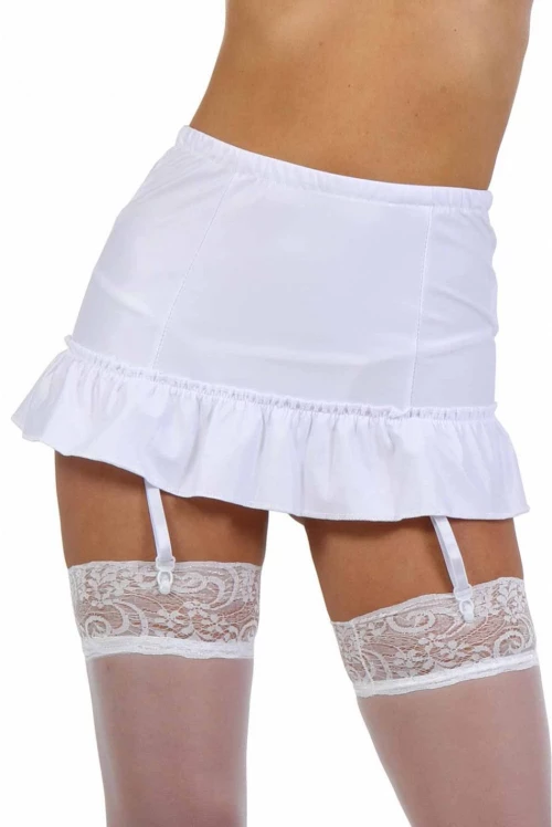 Suspender Miniskirt White