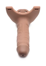 SM Hollow Silicone Dildo Strap-On - Flesh - Size Matters